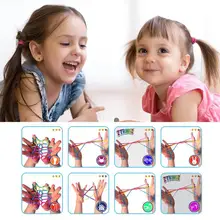 Дети ребенок палец веревка игра радуга цвет нить Различные фигурки головоломки игрушки