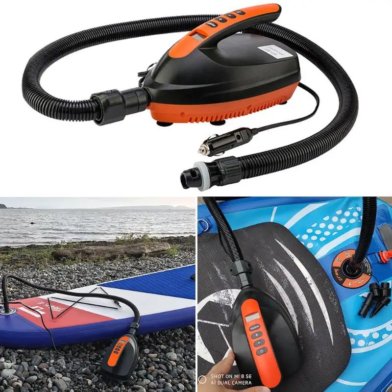 12V SUP Max 16 PSI Автомобильный Электрический надувной насос Модный с 6 насадками для весла необходимые принадлежности для серфинга на открытом воздухе
