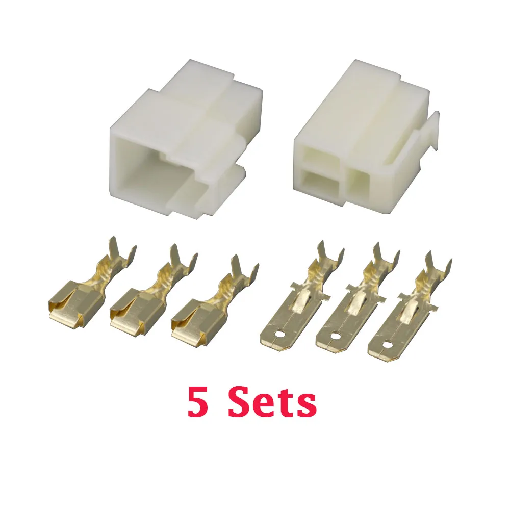 5 комплектов 6 3 серия все новые Pin/way DJ7031-6.3 ABS пластиковый Электрический провод