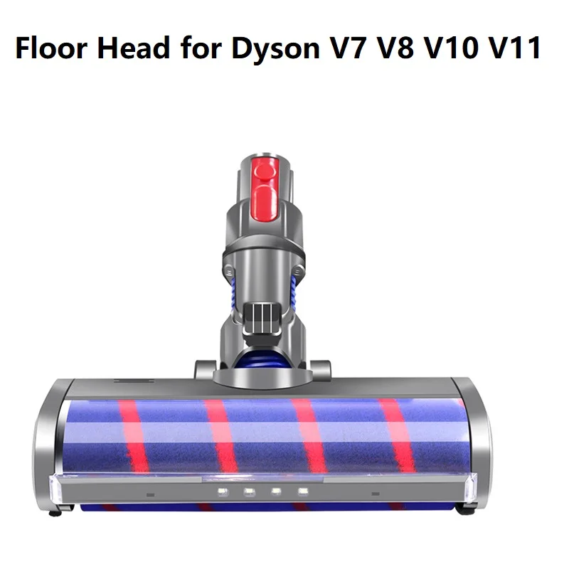 Cabezal de Motor de suelo duro para limpieza eléctrica cepillo de rodillo suave de liberación rápida para Dysons V7 V8 V10 V11, piezas de aspiradoras