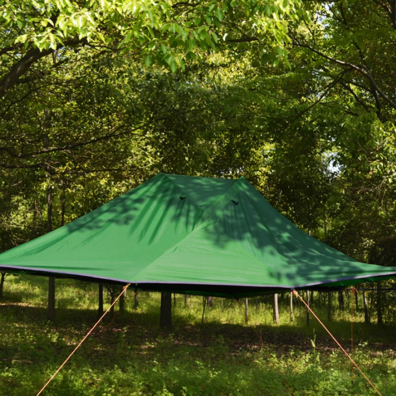 Camping Hammock with Mosquito Mesh, Suspended Tent, Aluminum Pole, Waterproof, Ultralight Hanging Tree Tent