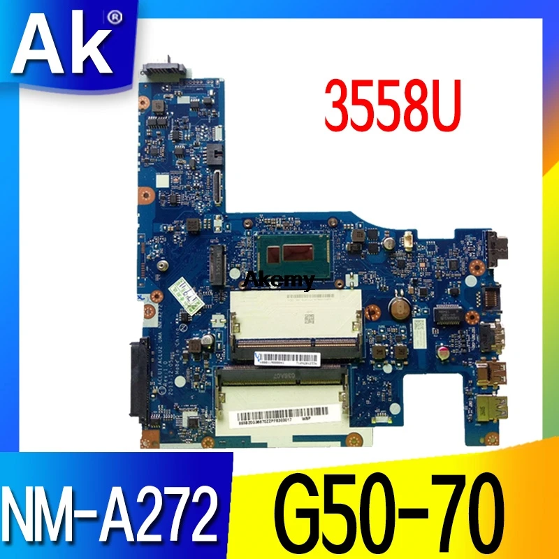 

G50-70 laptop Motherboard for Lenovo G50-70 G50-70M Z50-70 motherboard ACLU1/ACLU2 NM-A272 3558U CPU Test motherboard
