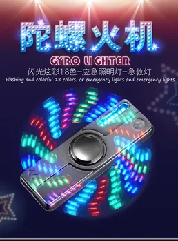 

Fingertip gyro 18 kinds of colorful pictures creative cigarette lighter multi-function lighting usb charging lighter