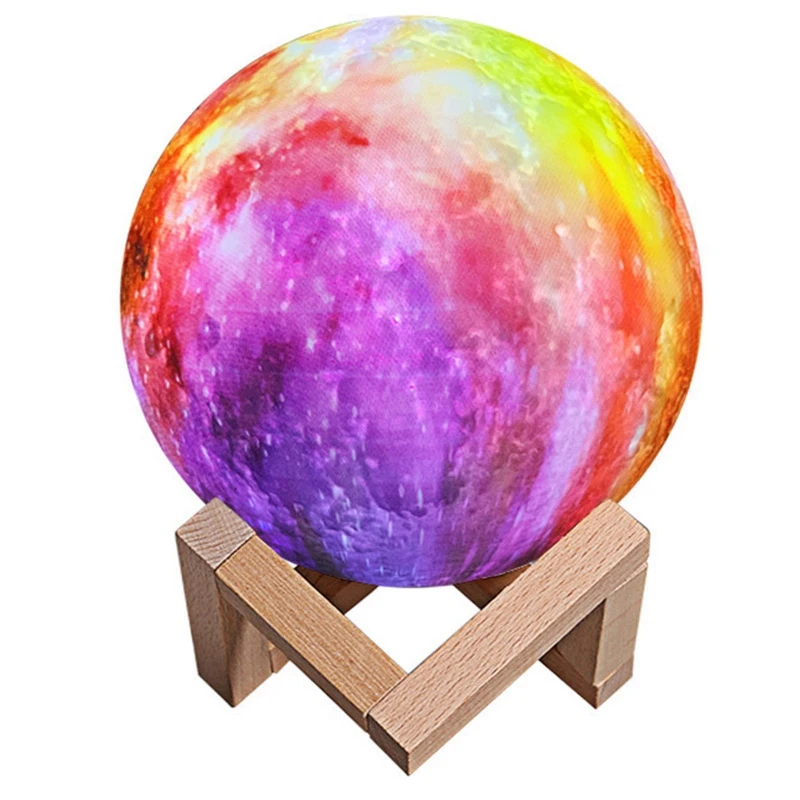 

3D Printer Moon LED Atmosphere Lamp Home Office Bedroom Decoration Christmas X'Mas New Year Smart Creative Gift Night Lights