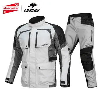 

LYSCHY Windproof Motorcycle Jacket Waterproof Motorbike Riding Jacket Breathable Motorcycle Protective Gear Armor Moto Clothing