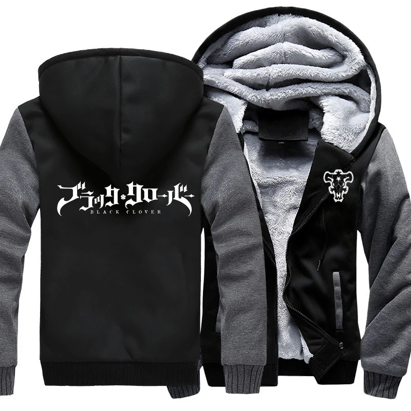 Anime Black Clover Men's Fleece Hoodie Winter Thicken Warm Coat Casual Hooded Jacket Anime Outerwear Four Colors Dropshipping Anime Black Clover Men's Fleece Hoodie Winter Thicken Warm Coat Casual Hooded Jacket Anime Outerwear Four Colors Dropshipping