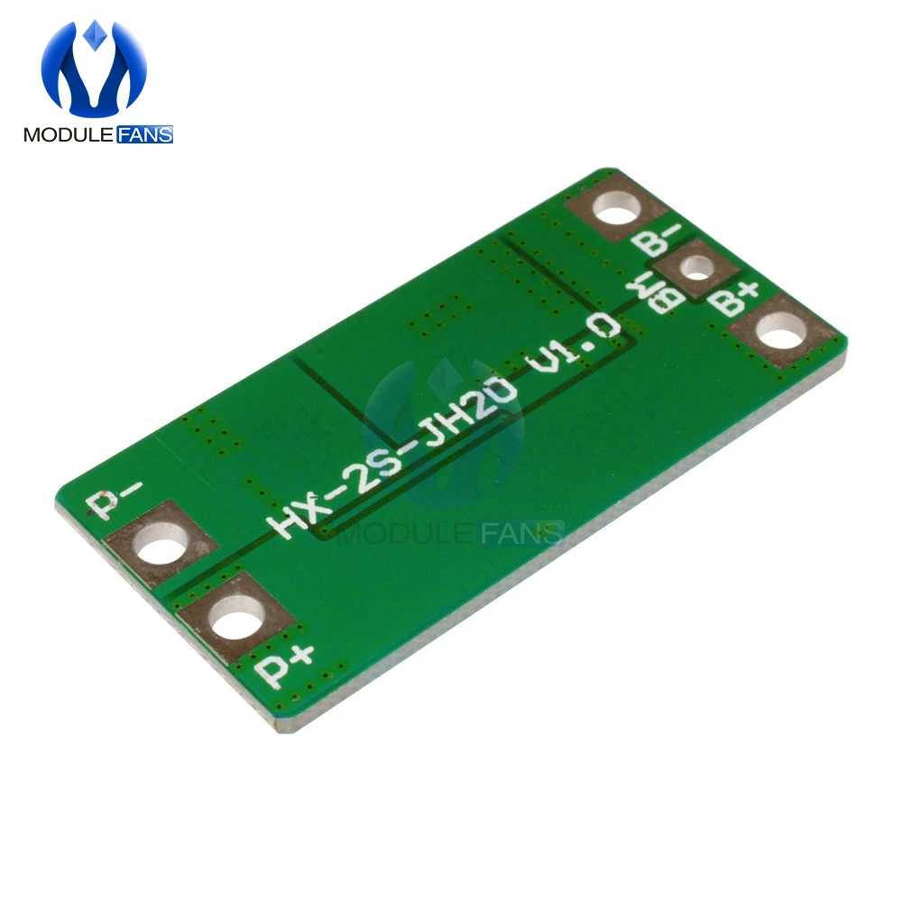 2S 10A 8,4 в 7,4 В 18650 литиевая Защитная плата BMS PCM PCB Li-Ion Lipo 2 ячейки с функцией баланса зарядное устройство защитный модуль
