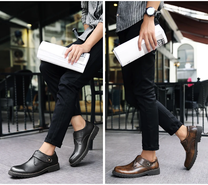 Brand Handmade Breathable Men's Oxford Shoes Top Quality Dress Shoes Men Flats Fashion Genuine Leather Casual Men Shoes