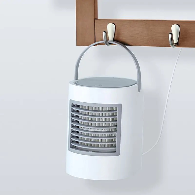 USB воздушный охладитель Мини Портативный тихий кондиционер с ручкой вентилятор водяного охлаждения бесшумный Испарительный Увлажнитель воздуха для R