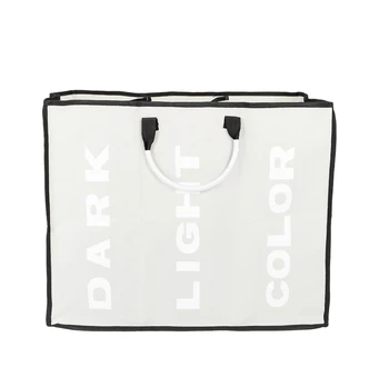 

Portable 3 Lattice Laundry Basket Large Capacity Home Clothes Organizer UD88