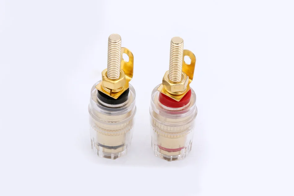 latão milímetros speaker amplificador terminal binding post banana plug jack conector do soquete adaptador de rosca longa