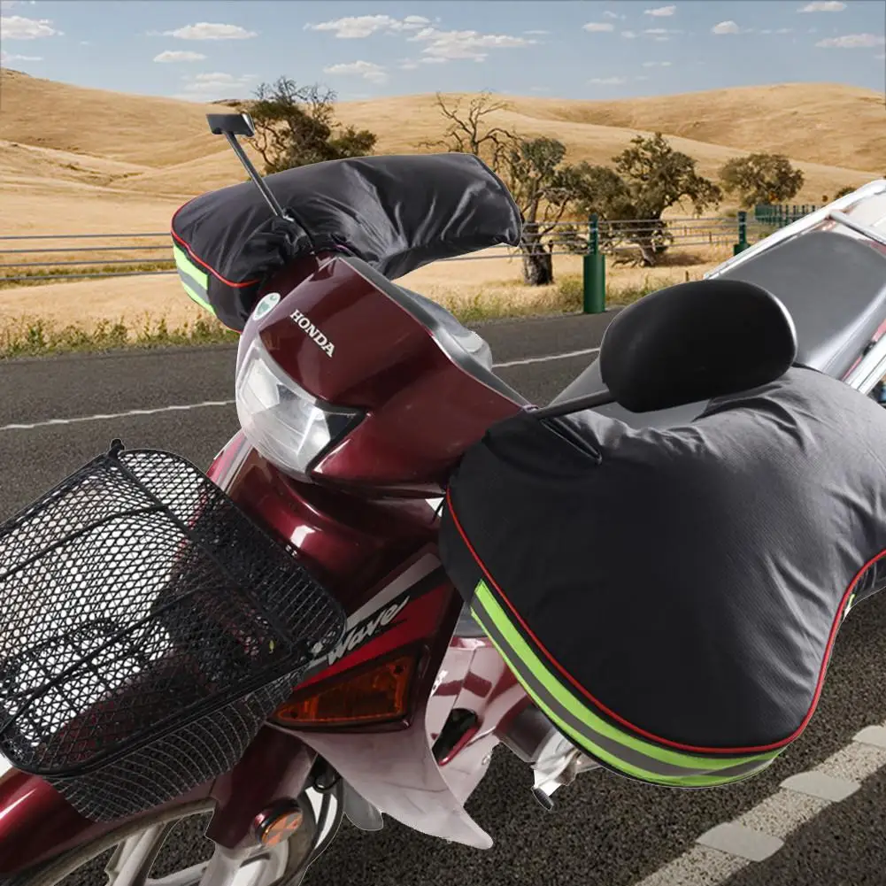 Motorrad Hand Lenker Handschuhe mit Reflektierende Streifen Handschuhe Winddicht Winter Verdicken Wärmer Motorrad/Roller Lenker Muffs Motorrad Hand Lenker Handschuhe mit Reflektierende Streifen Handschuhe Winddicht Winter Verdicken Wärmer Motorrad/Roller Lenker Muffs