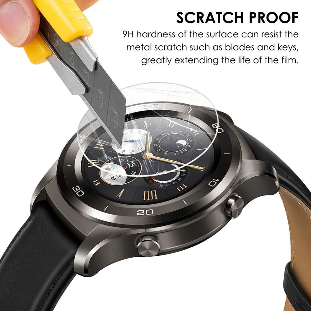 

for Huawei Watch 2 Pro GT 2 Tempered Glass Screen Premium Protector HD Front Smart Watch Explosion Protective Film Cover (3Pcs)