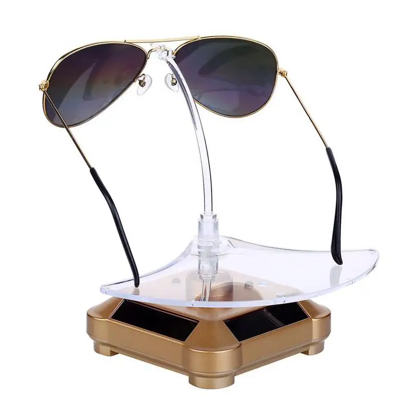 Glasses Display Stand Set Creative Rotary Sunglasses Organizer Glasses Stand Window Display Sunglasses Storage - Цвет: Golden