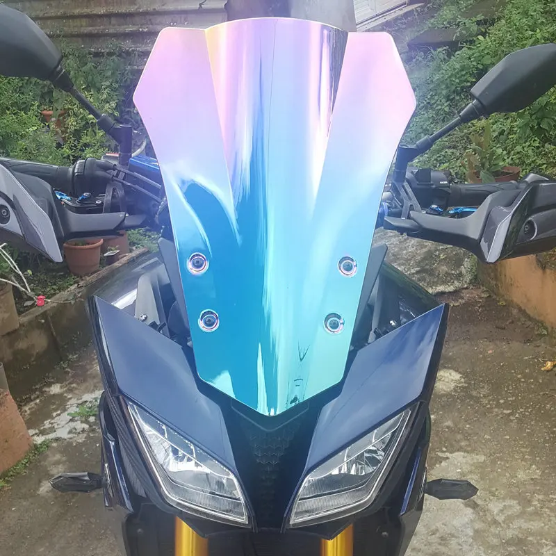 Для 2015 2016 2017 Yamaha FJ 09 MT09 MT Tracer Smoke Black Iridium мотоцикл с двойным пузырьковым ветровым