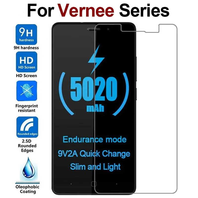 9H 2.5D Tempered Glass For Vernee M3 M5 M6 X1 X2 Mix 2 Mars Pro Thor E V2 Pro Thor Plus Screen Protector Protective Film Glass