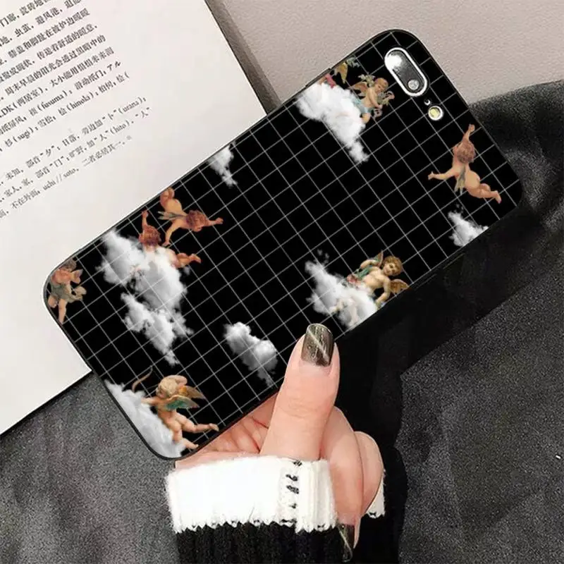 TOPLBPCS черно белый мягкий резиновый чехол в клетку для телефона iPhone 8 7 6 6S Plus X 5 5S SE 2020