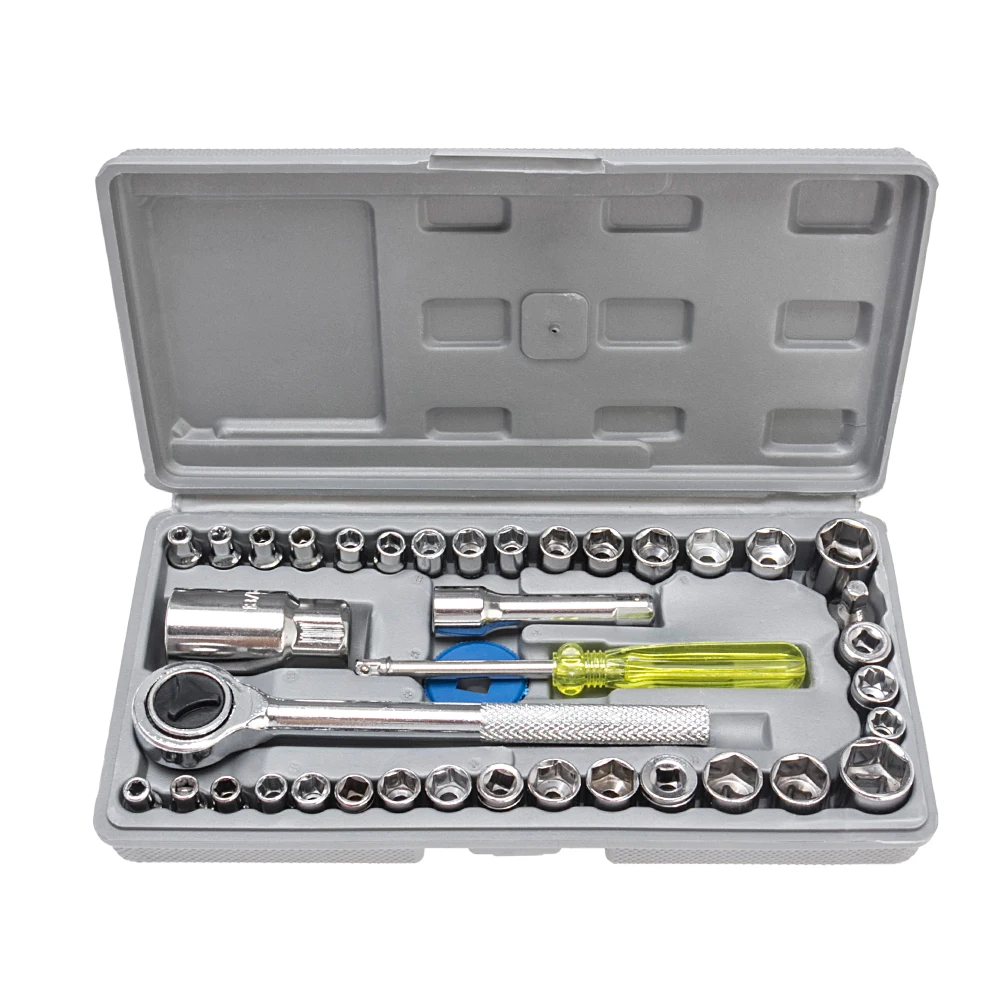 

Socket Drive Ratchet Wrench Set 40pcs General Household Repair Hand Tool Sets Car Repair Tool