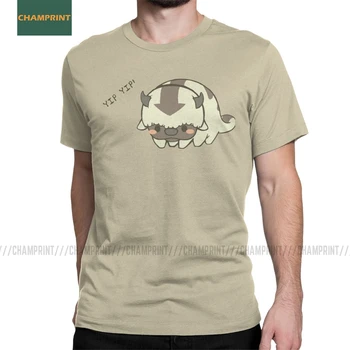 

Men T-Shirts Yip Yip Little Appa Avatar The Last Airbender Vintage Pure Cotton Tees Short Sleeve T Shirts O Neck Tops Big Size