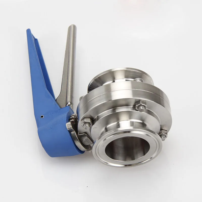 

1-1/4" OD 32mm Sanitary Butterfly Valve SS304 Ferrule OD 50.5mm Fit 1.5" Tri Clamp Homebrew with Squeeze Trigger