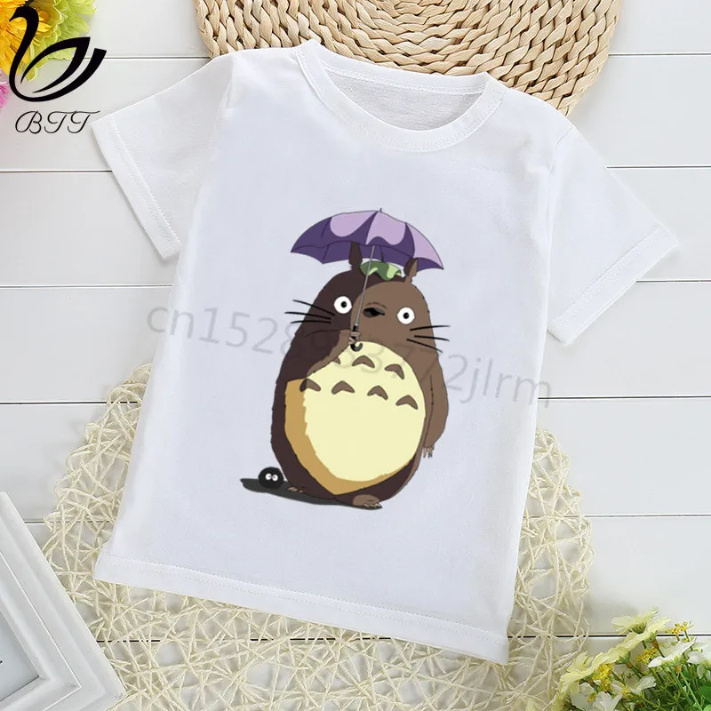 Totoro/Новое поступление, детская одежда, футболка, детская одежда с принтом «Тоторо» для мальчиков, топы для девочек, футболка для мальчиков