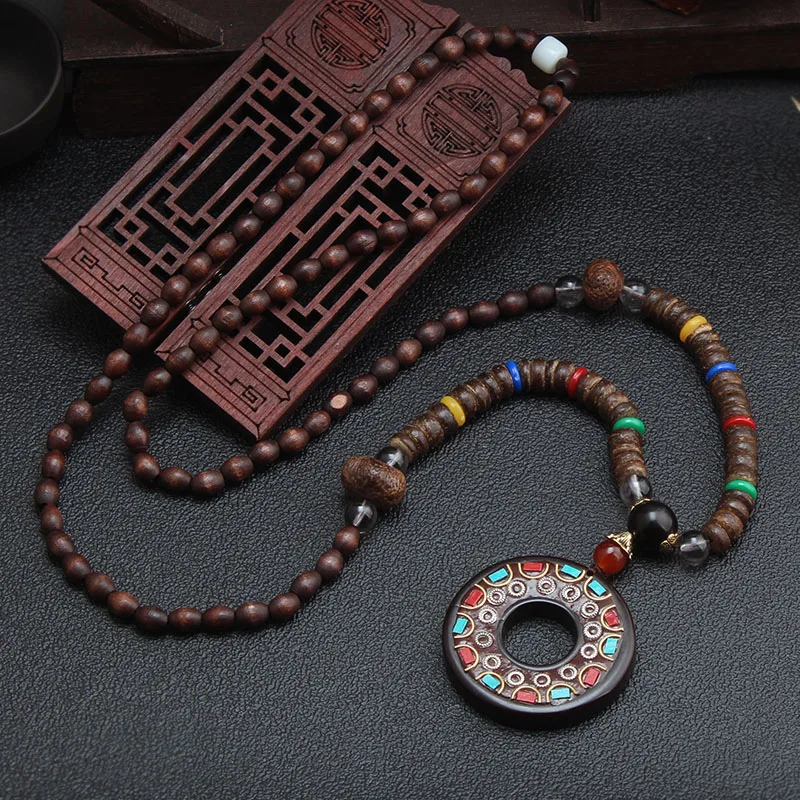 WEIYU-Handmade-Vintage-Ethnic-Round-Nepal-Buddhist-Mala-Necklace-Wood-Beads-Statement-Pendants-Necklace-Women-men (4)