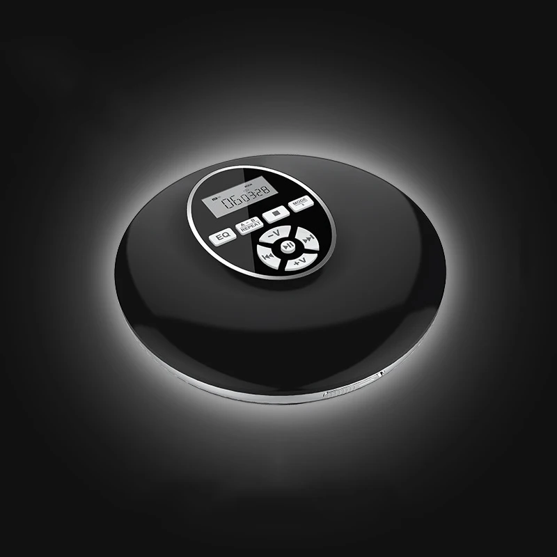 AMS-портативный CD-плеер с Bluetooth Walkman плеер с ЖК-дисплеем аудио 3,5 мм разъем для подарка(черный