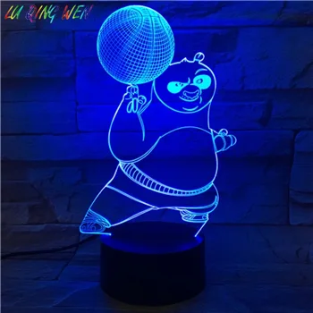 

Boy Led Night Light Kung Fu Panda Basketball Nightlight for Children Bedroom Battery Powered Led Night Lamp Kids Birthday Gift