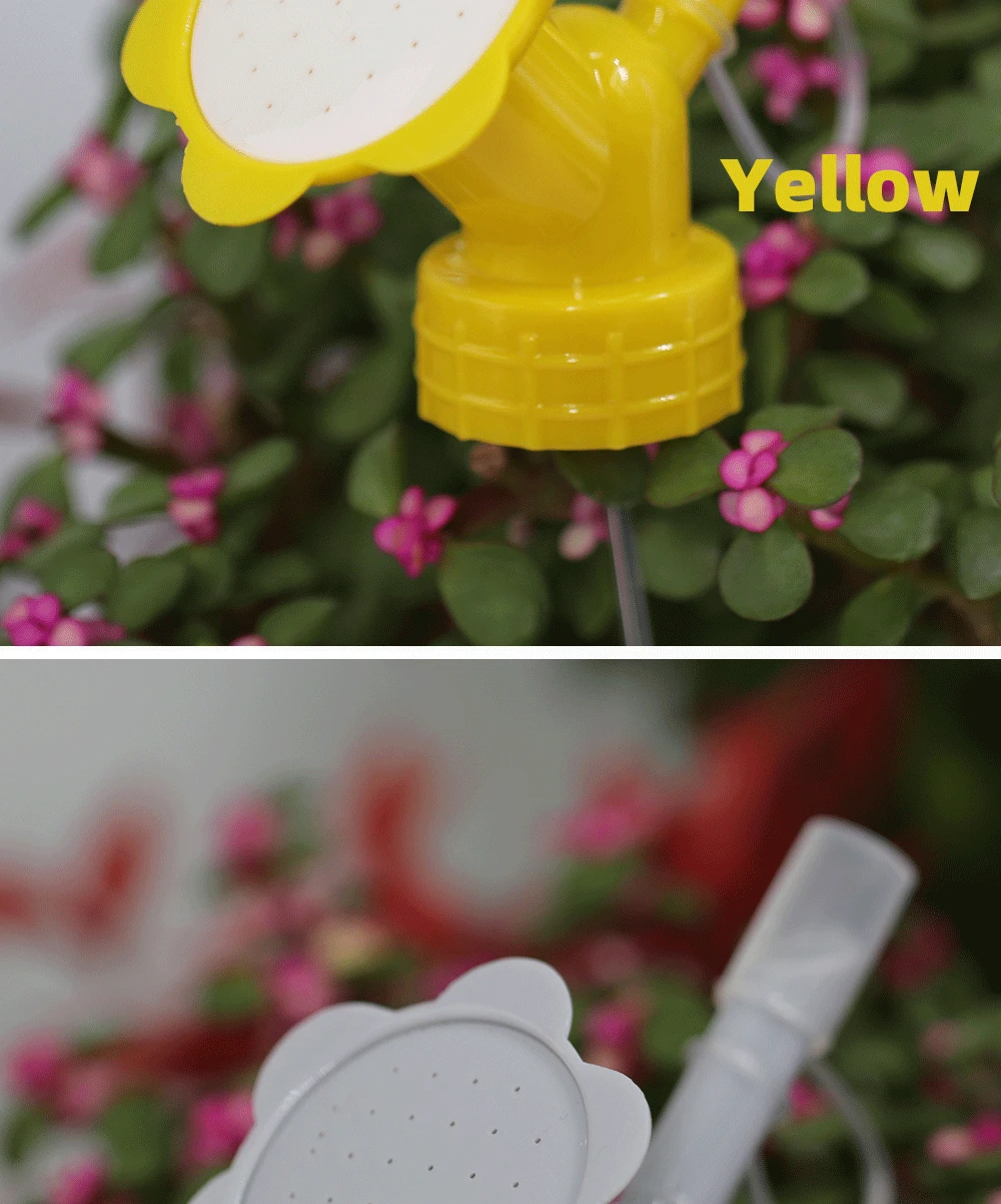 2-IN-1 Bottle Cap Sprinker Home Garden Mini Watering Can Double Head Water Spout Bonsai Nozzle for Indoor Outdoor Seedling Plant
