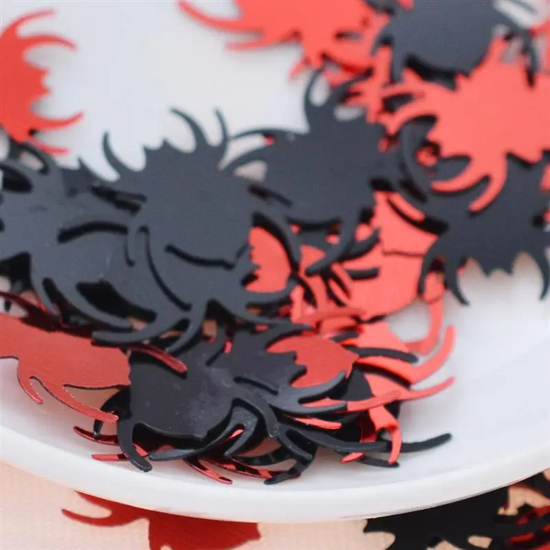 30g Halloween Confetti Red Balck Spider Spooky Paper Confetti For Ball Party Halloween Haunted House Night Club Decor Props A3