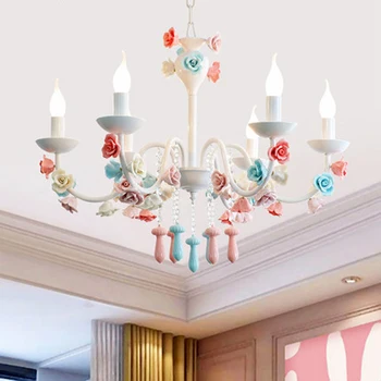 

European Color Chandelier Children's Bedroom Chandelier Lighting Personality Restaurant Light Clothing Store Decorative Lamps