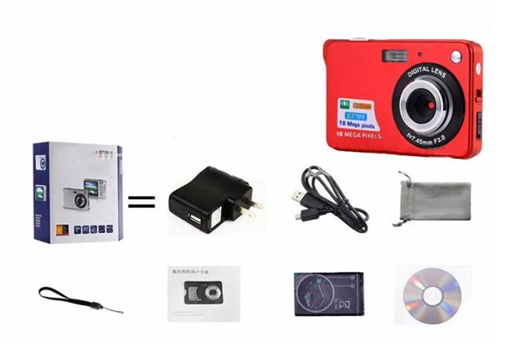 High Quality HD Digital Camera 16MP 2.7&quot TFT 4X Zoom Smile Capture Anti-shake Video Camcorder DC530 Alishow 4-DV | Электроника