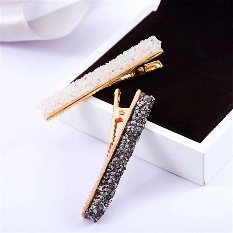 2019 Korea Pearls Hair Clip Pins for Women Girls Spring Fashion Crystal Rhinestone Metal Hairpin Hair 2