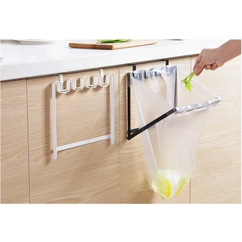 

Foldable Hanging Kitchen Cabinet Door Trash Rack Towel Storage Garbage Rag Bags Holder Kunststof Tashanger High Quality