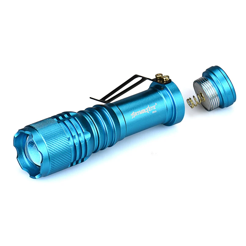 Skywolfeye USB rechargeable 6000LM CREE Q5 AA  14500 3 modes of scalable LED flashlight super bright powerful bike lights 30D5 (8)