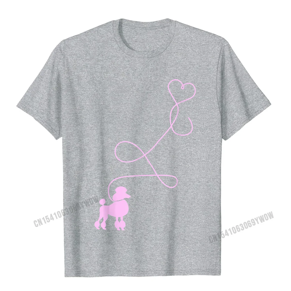 Men Prevalent Custom Tees Crew Neck ostern Day Cotton Fabric Top T-shirts Printed Short Sleeve Normal T Shirt Top Quality 1950s Sock Hop Costume 50s Theme Dog Pink Poodle Heart Top T-Shirt__1006 grey