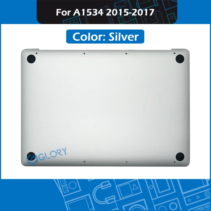 Ноутбук Серебряная Нижняя крышка для Macbook retina 1" A1534 нижний чехол Замена