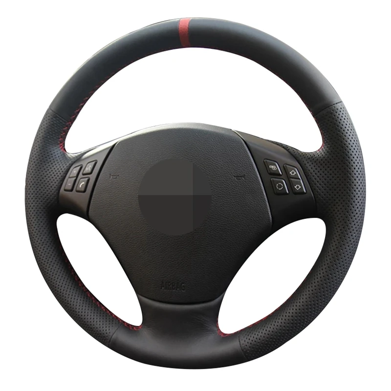 Black Artificial Leather Car Steering Wheel Cover For Bmw E90 320 318i