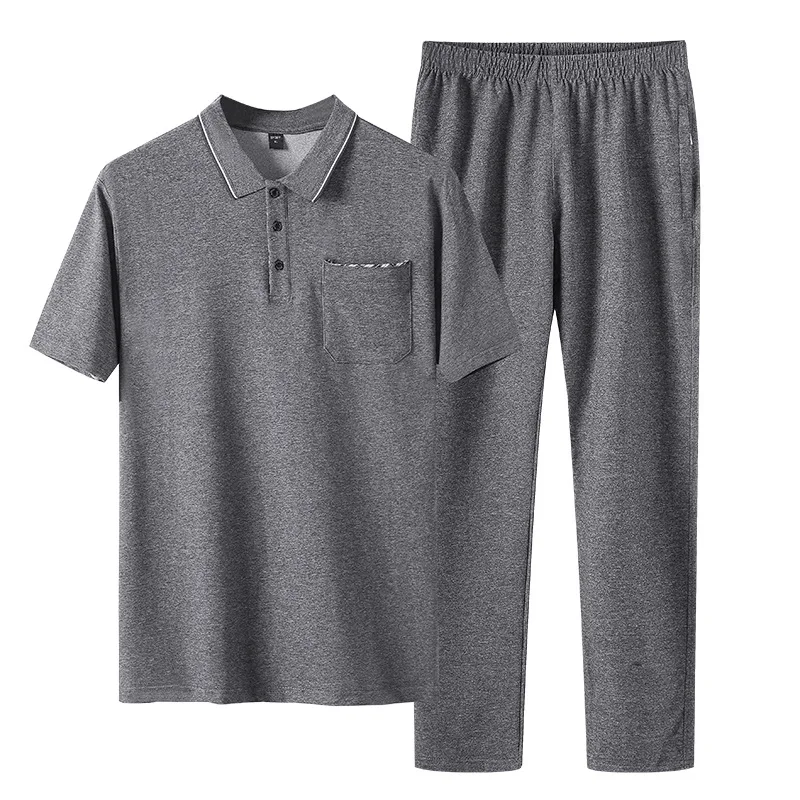 

Plus Size Leisure Suit Summer Men's Short Sleeved T-shirt Fashion Tracksuit Pants Men Clothing Sweat Suits