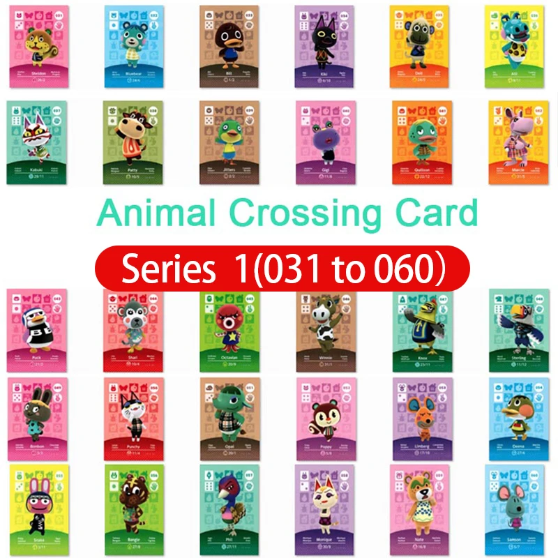 

Animal Crossing Card Amiibo Card Work For Ns Games Series 1 Animals Crossing 31 To 60