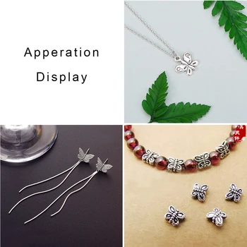 

200pcs Tibetan Alloy Accessories DIY Mixed Necklace Butterfly Charms Pendant 10 Styles Spacer Bead Mini Earrings Jewelry Making