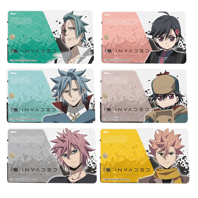 

2020 New Anime ID:INVADED Sakaido Cosplay Acrylic Student Card Holder Bus Card Keychain Card Case Cover Keyring Bags Pendant Gif