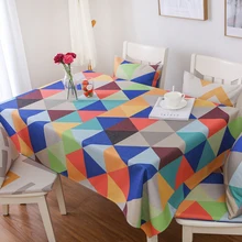 Lychee скатерть с геометрическим рисунком, треугольная печать, прямоугольный кухонный обеденный стол, украшения, вечерние, свадебные скатерти