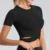 VERTVIE Tight Yoga Shirts Women Short Sleeve Cropped Gym Tops Fitness Running Workout Sport T-Shirts Спортивная одежда