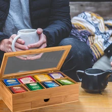 Экологичный чехол, портативная Крышка для чайной канистры, ручная работа, Бамбуковая натуральная коробка для хранения, Бамбуковая коробка для хранения чая, натуральная практичная