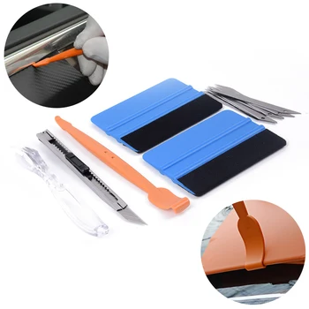 

Tint Felt Squeegee Bubble Set Equipment Accessory Kit 6pcs Carbon Fiber Wrapping
