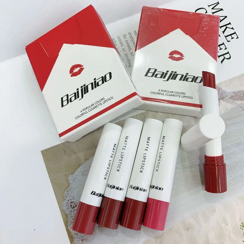 Губная помада макияж продолжительный Водонепроницаемый MoisturizingLipstick легко Цвет сигареты чехол для губной помады