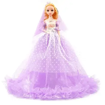 

RCtown Wedding Dress Doll Bride Princess Evening Gown Dress Girl Gift Doll