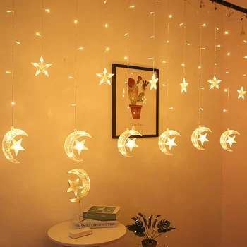 

Ramadan Party 2M Plug-in Powered LED Copper Wire String Lights Wedding Christmas Flower Link Day Party Family Decoration Light