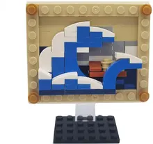 

The Great Wave Off Kanagawa World Famous Painting MOC Building Blocks Set,Art Portrait Toys,Educational Classic Toy Bricks,STEM